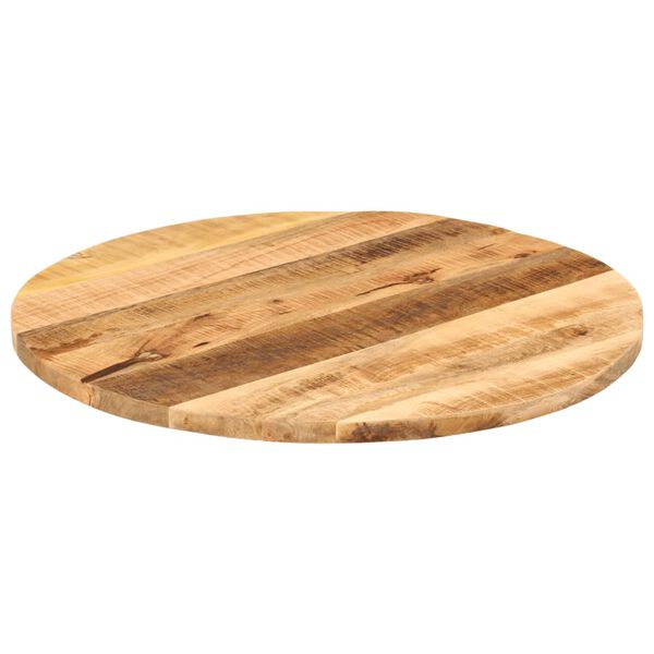 vidaXL Dessus de table &Oslash; 80x1,5 cm rond bois massif de manguier brut
