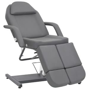 vidaXL Chaise de traitement de beaut&eacute; Similicuir Gris 180x62x78 cm