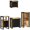 vidaXL Ensemble de mobilier de salle de bain avec &eacute;tag&egrave;re 4 pcs