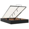 VidaXL Cadre de lit ottoman avec matelas noir 140x190 cm similicuir