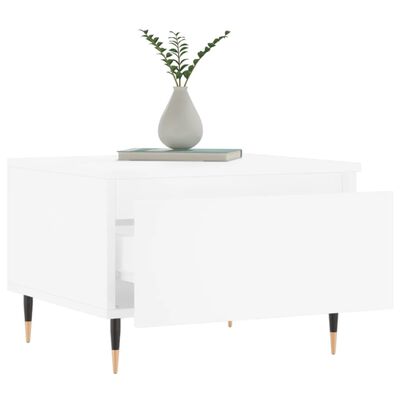 vidaXL Tables basses 2 pcs blanc 50x46x35 cm bois d'ingénierie