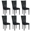 vidaXL Chaises &agrave; manger lot de 6 noir velours