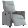 vidaXL Fauteuil inclinable &eacute;lectrique Gris clair Tissu