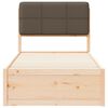 vidaXL Cadre de lit avec tête de lit rembourrée Taupe 100 x 200 cm