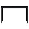 vidaXL Table de jardin noir 121x82,5x76 cm bois massif de pin