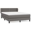 vidaXL Sommier &agrave; lattes de lit avec matelas Gris 140x190 cm Similicuir