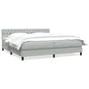 vidaXL Sommier &agrave; lattes de lit et matelas gris clair 200x210cm velours