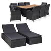 vidaXL Ensemble &agrave; manger d'ext&eacute;rieur 11 pcs R&eacute;sine tress&eacute;e Noir