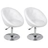 vidaXL Tabourets de bar lot de 2 blanc similicuir