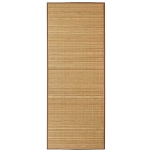 vidaXL Tapis en bambou marron &agrave; latte rectangulaire 150 x 200 cm
