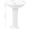 vidaXL Lavabo autoportant avec socle Céramique Blanc 580x510x200 mm
