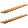 vidaXL Appuis de fen&ecirc;tre 2 pcs marron clair bois de ch&ecirc;ne massif
