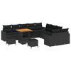 vidaXL Ensemble de canap&eacute; de jardin 13 pc Noir polyrotin