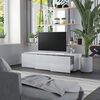 vidaXL Meuble TV Blanc brillant 120x34x30 cm Bois d'ingénierie