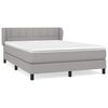 vidaXL Sommier &agrave; lattes de lit avec matelas Gris clair 140x200cm Tissu