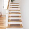 vidaXL Tapis Antid&eacute;rapants pour Escaliers 15 pcs Marron 60 x 25 cm PP