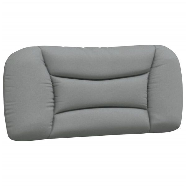 vidaXL Coussin de t&ecirc;te de lit Hvar gris clair 90 cm tissu