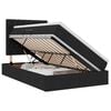 vidaXL Lit de rangement LED avec matelas Noir 120 x 200 cm Tissu
