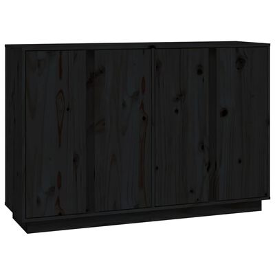 vidaXL Buffet Noir 120x35x80 cm Bois massif de pin