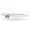 vidaXL Cadre de lit sans matelas blanc 160x200 cm bois de pin massif