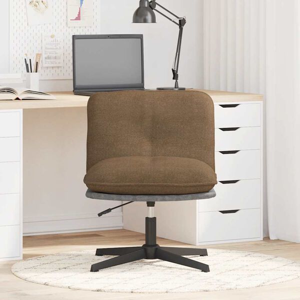 vidaXL Chaise pivotante de bureau Taupe Tissu