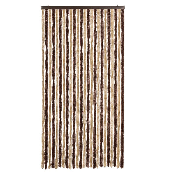 vidaXL Moustiquaire Beige et marron clair 100x220 cm Chenille