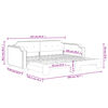 vidaXL Lit de jour avec gigogne sans matelas gris fonc&eacute; 100x200 cm