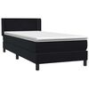 vidaXL Sommier &agrave; lattes de lit avec matelas noir 80x220 cm velours