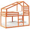vidaXL Lit superpos&eacute; sans matelas cire marron 75x190 cm pin massif
