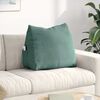vidaXL Coussin de Dos Vert Mer 60 x 20 x 50 cm Tissu en velours c&ocirc;tel&eacute;
