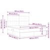 vidaXL Lit avec rangement et matelas Bleu fonc&eacute; 180 x 200 cm Velours