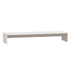 vidaXL Support de moniteur Blanc 100x27x15 cm Bois de pin solide