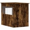 vidaXL Meuble de cage pour chiens ch&ecirc;ne fum&eacute; 55x80x68 cm