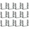 vidaXL Piquets de cl&ocirc;ture 12 pcs argent&eacute; 14x6x15 cm acier galvanis&eacute;
