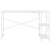 vidaXL Bureau d'ordinateur Blanc 120x72x70 cm