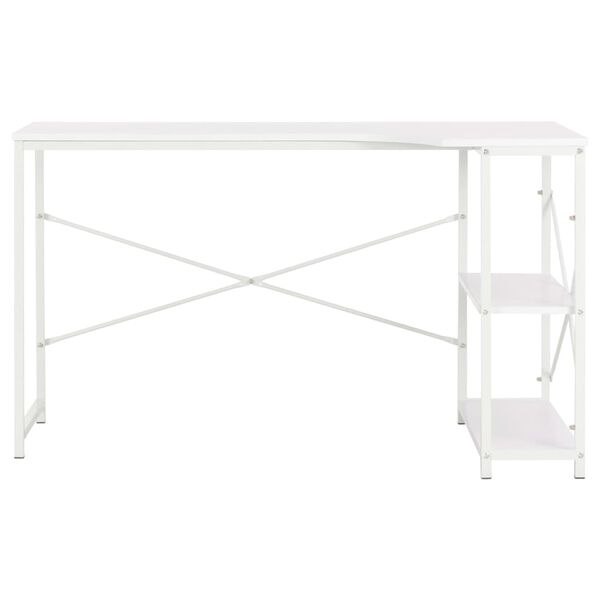 vidaXL Bureau d'ordinateur Blanc 120x72x70 cm