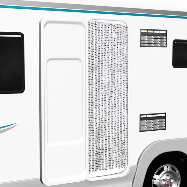 vidaXL Moustiquaire Gris clair et gris fonc&eacute; 56x185 cm Chenille