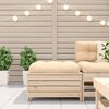 vidaXL Repose-pied de jardin avec coussin bois de pin massif