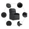 vidaXL Fauteuil inclinable électrique noir cuir véritable