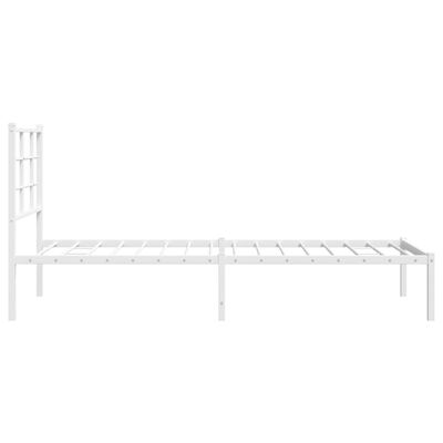 vidaXL Cadre de lit métal sans matelas avec tête de lit blanc 80x200cm