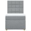 vidaXL Sommier &agrave; lattes de lit avec matelas gris clair 80x200 cm tissu