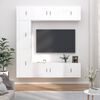 vidaXL Ensemble de meubles TV 7 pcs Blanc Bois d'ingénierie
