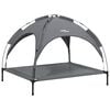 vidaXL Lit pour chien avec auvent anthracite tissu Oxford et acier