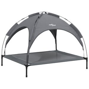vidaXL Lit pour chien avec auvent anthracite tissu Oxford et acier