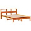 vidaXL Lit biblioth&egrave;que sans matelas cire marron 120x190cm pin massif