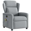 vidaXL Fauteuil de massage inclinable électrique gris clair tissu