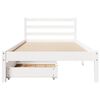 vidaXL Cadre de lit sans matelas blanc 90x190 cm bois de pin massif