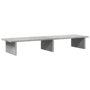 vidaXL Support de moniteur gris b&eacute;ton 100x27x15 cm bois d'ing&eacute;nierie