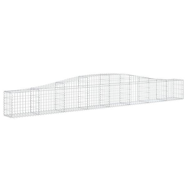 vidaXL Paniers à gabions arqués 6 pcs 400x30x40/60 cm Fer galvanisé