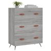 vidaXL Commode sonoma gris 69,5 x 34 x 90 cm bois d'ingénierie